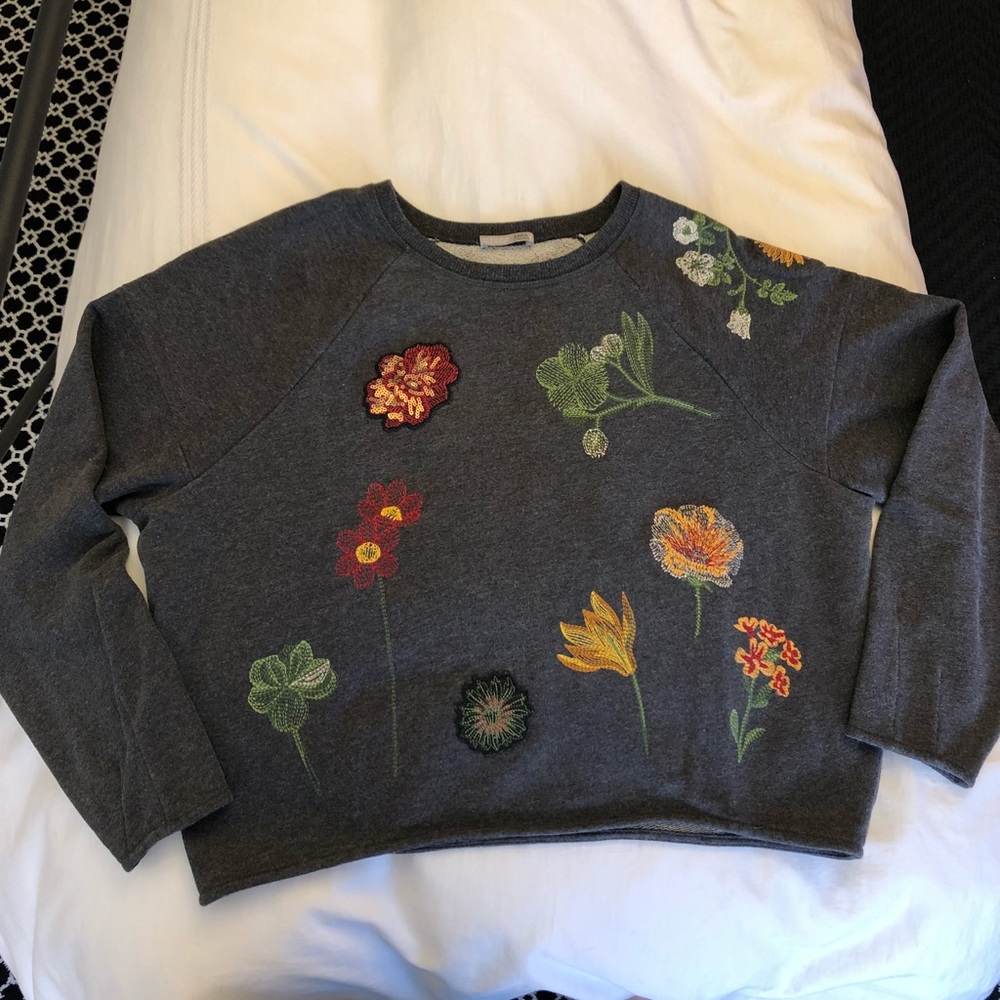 Zara Embroidered Cropped Jumper